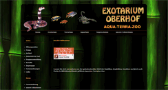 Desktop Screenshot of exotarium-oberhof.de